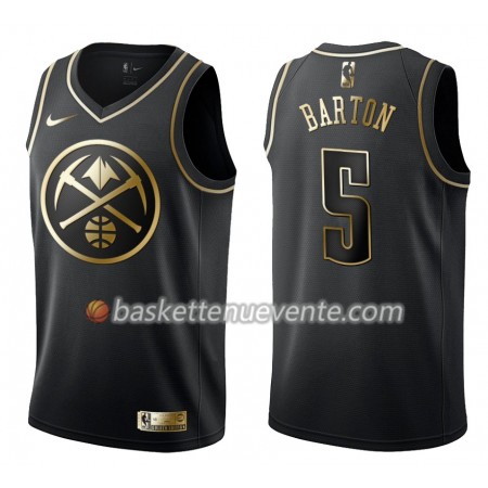 Maillot Basket Denver Nuggets Will Barton 5 Nike Noir Gold Edition Swingman - Homme